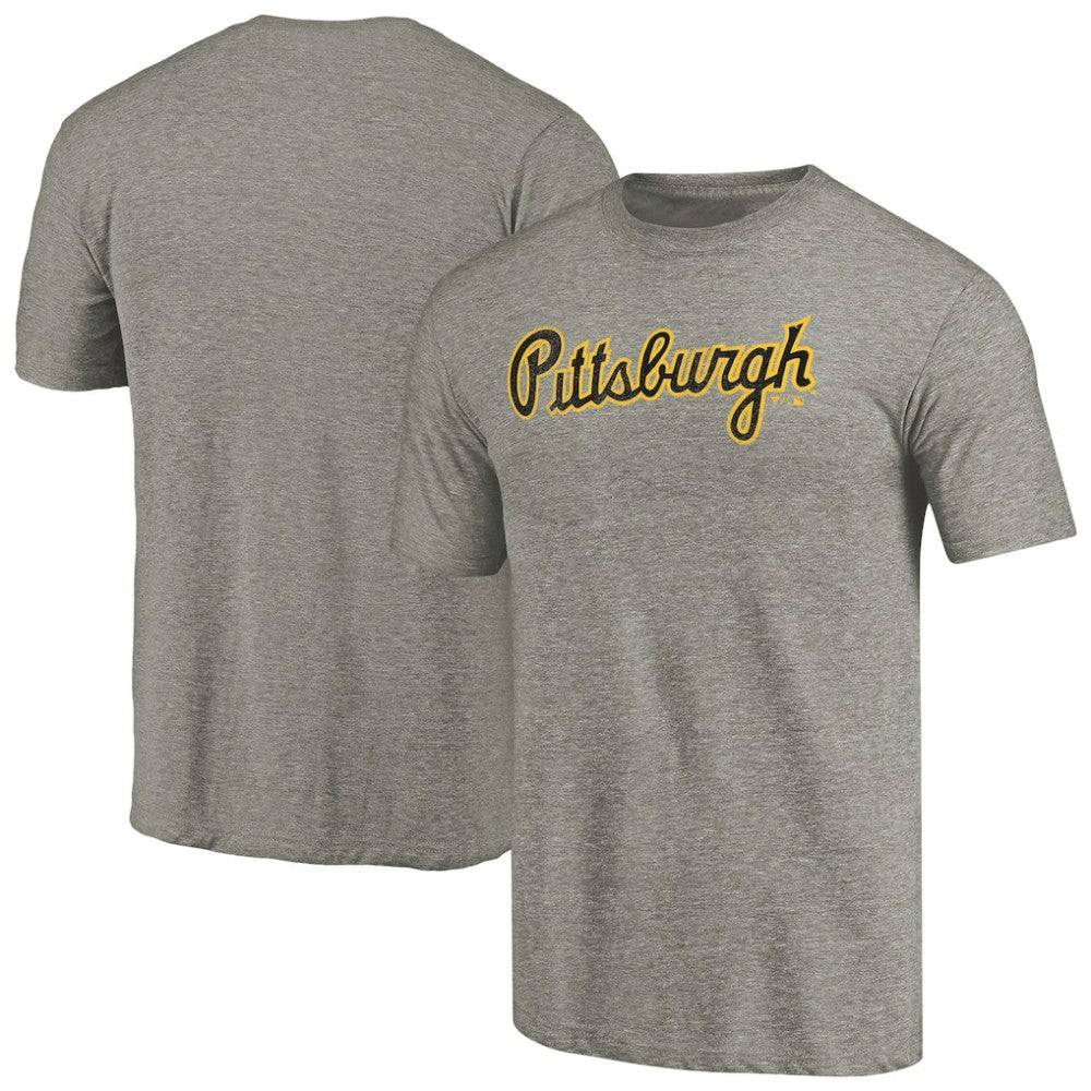 Pittsburgh Pirates Hometown Collection Script T-Shirt - Gray