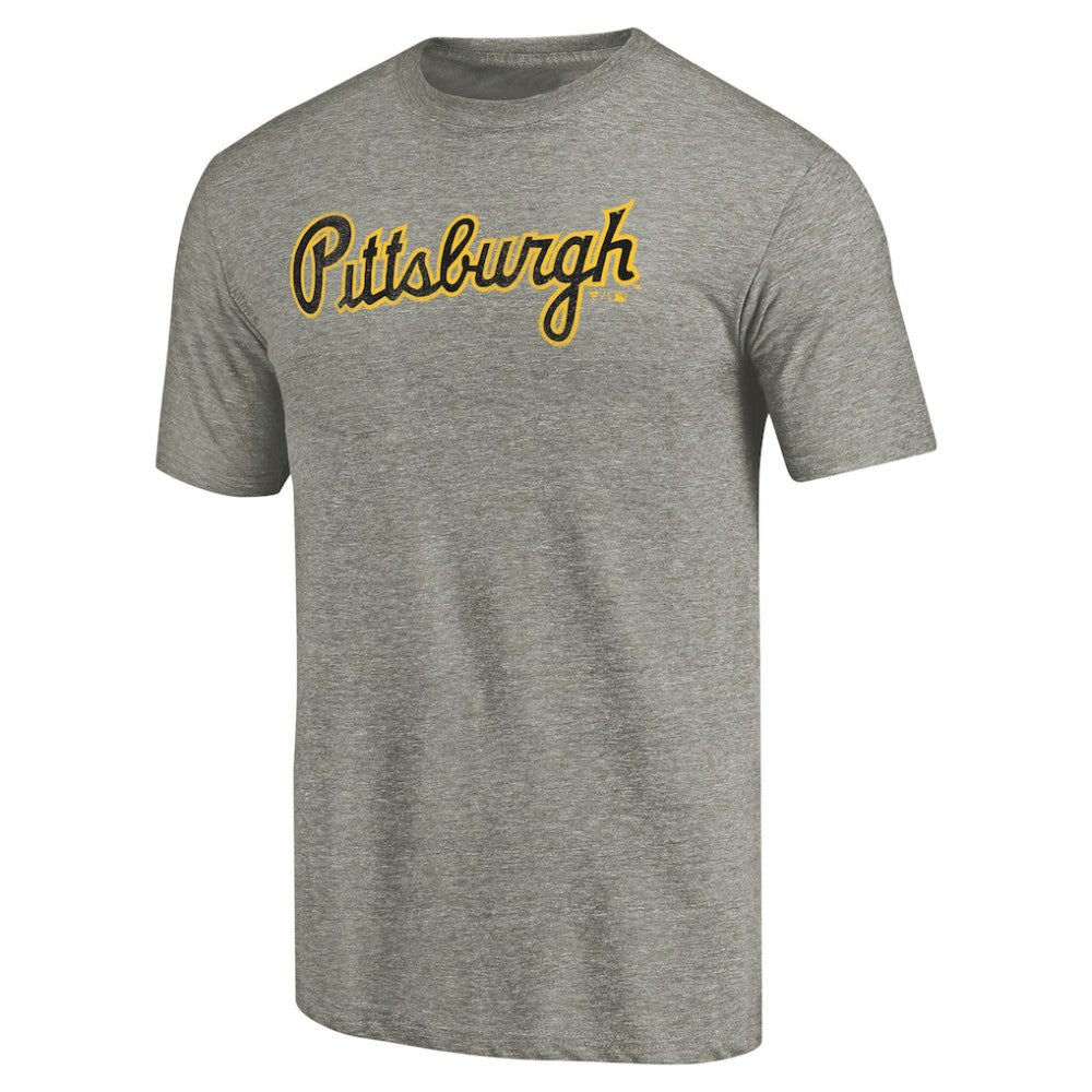 Pittsburgh Pirates Hometown Collection Script T-Shirt - Gray