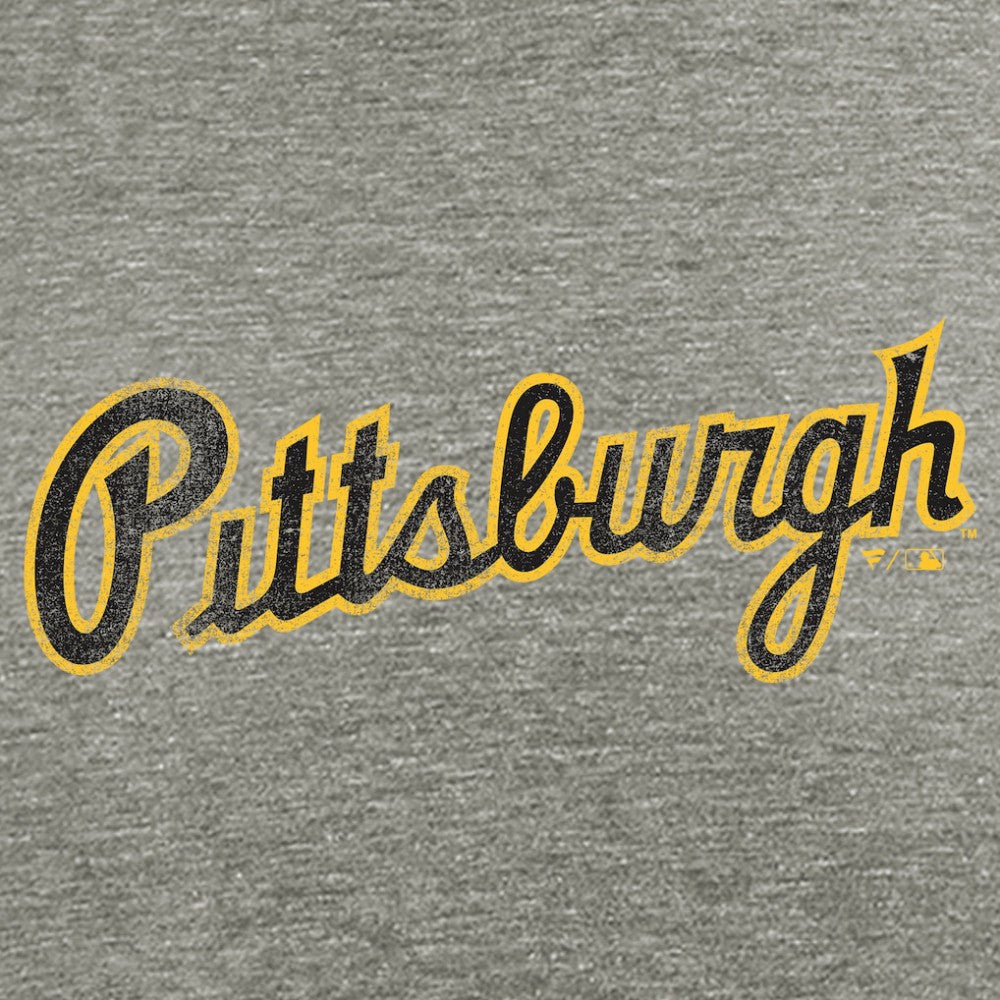 Pittsburgh Pirates Hometown Collection Script T-Shirt - Gray