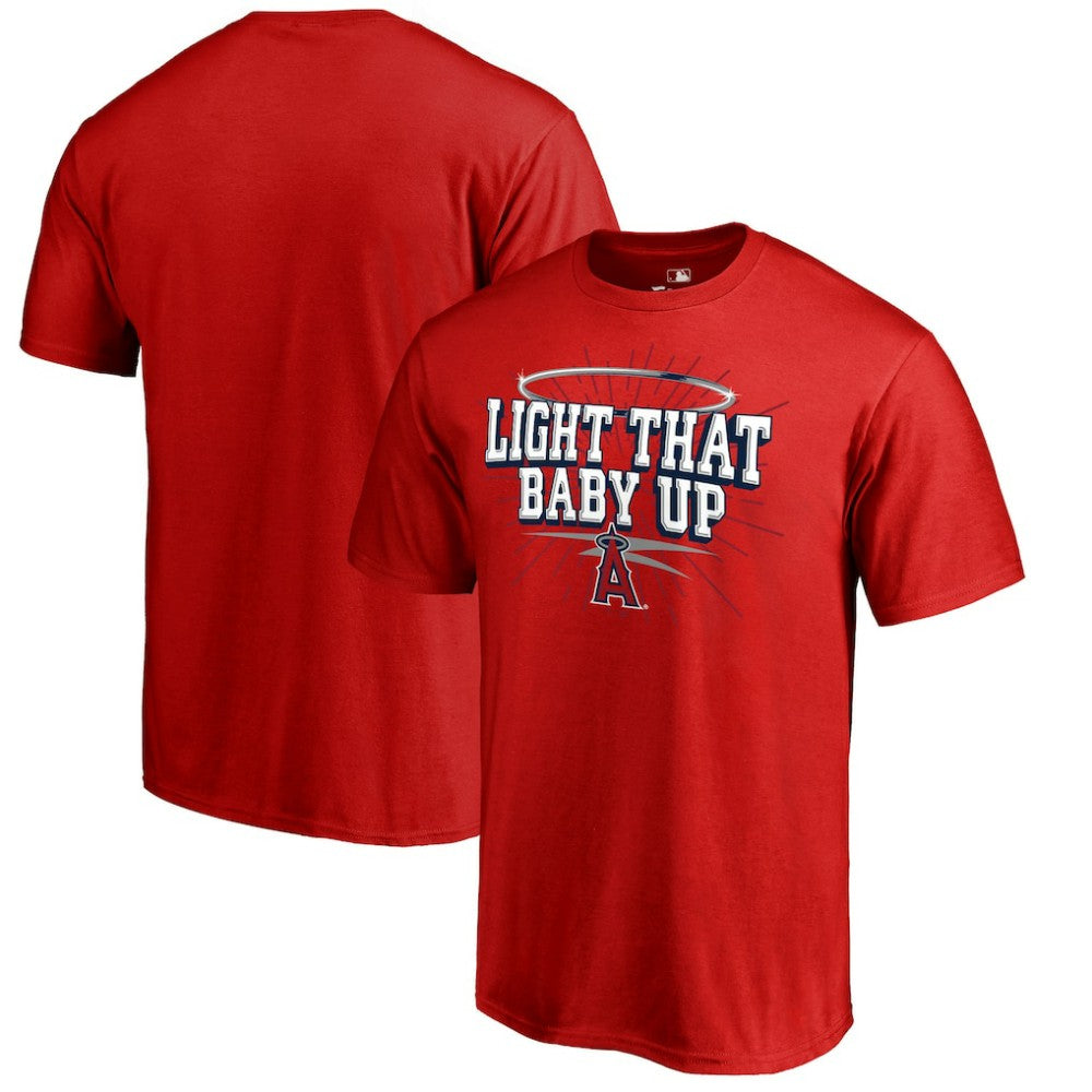 Los Angeles Angels Hometown Collection Light That Baby Up T-Shirt - Red