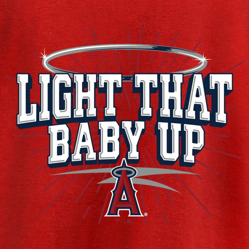 Los Angeles Angels Hometown Collection Light That Baby Up T-Shirt - Red