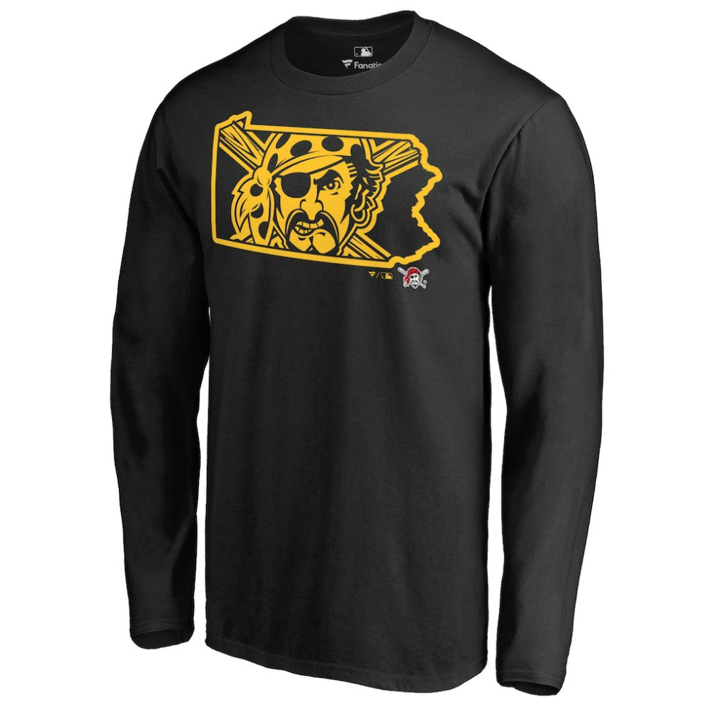 Pittsburgh Pirates Hometown Collection Bucco State Long Sleeve T-Shirt - Black