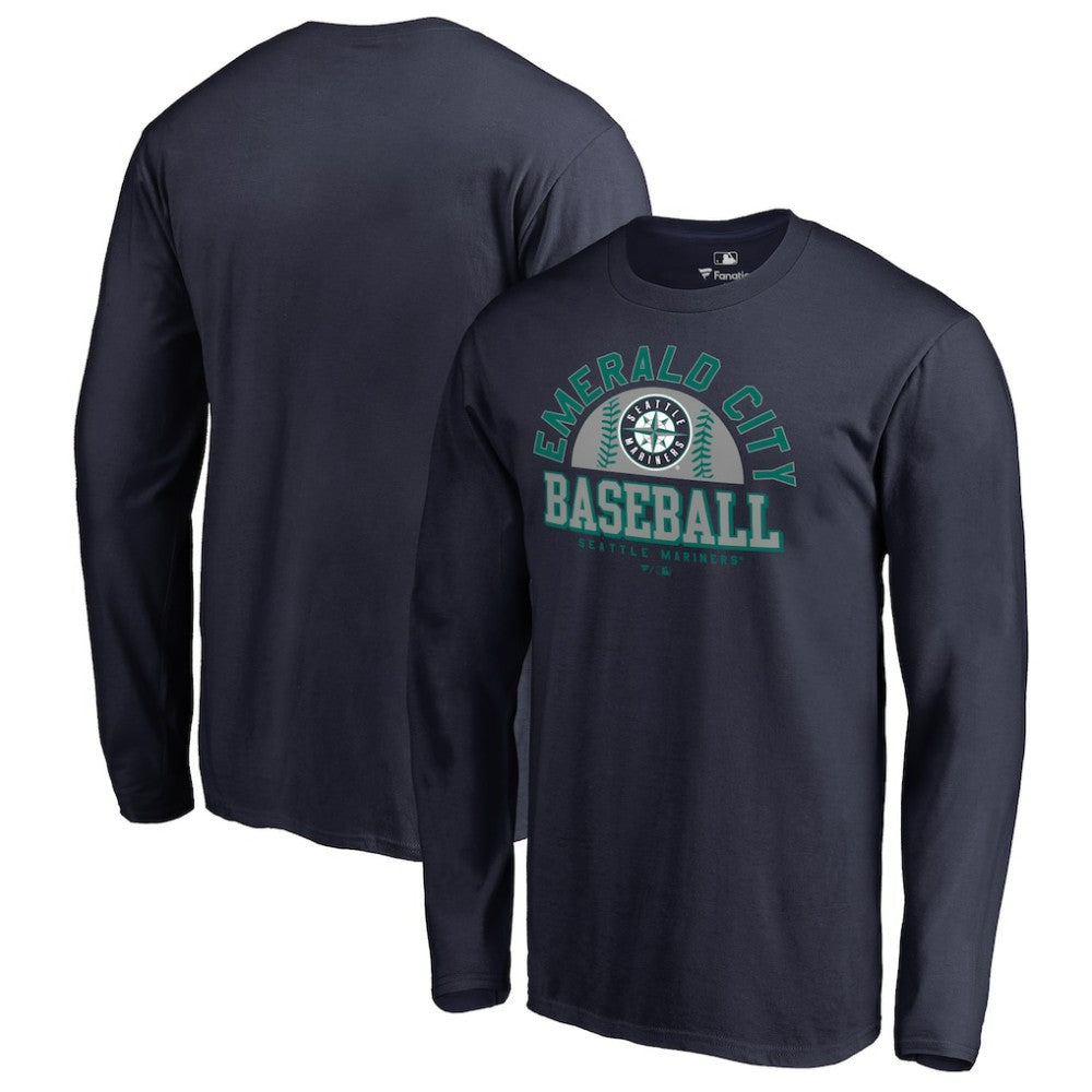 Seattle Mariners Hometown Collection Cascadia Long Sleeve T-Shirt - Navy