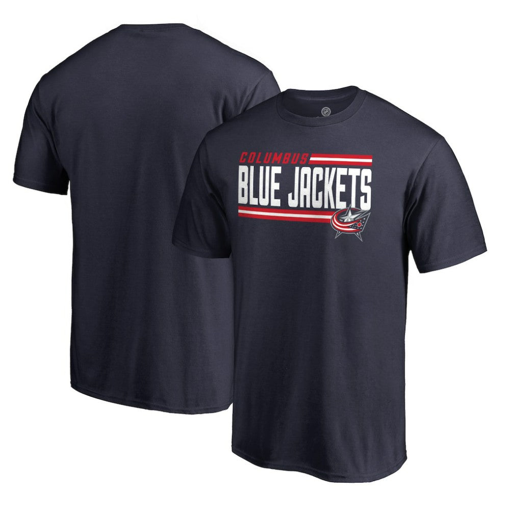Columbus Blue Jackets Iconic Collection On Side Stripe T-Shirt