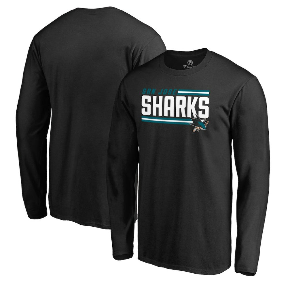 San Jose Sharks Iconic Collection On Side Stripe Long Sleeve T-Shirt