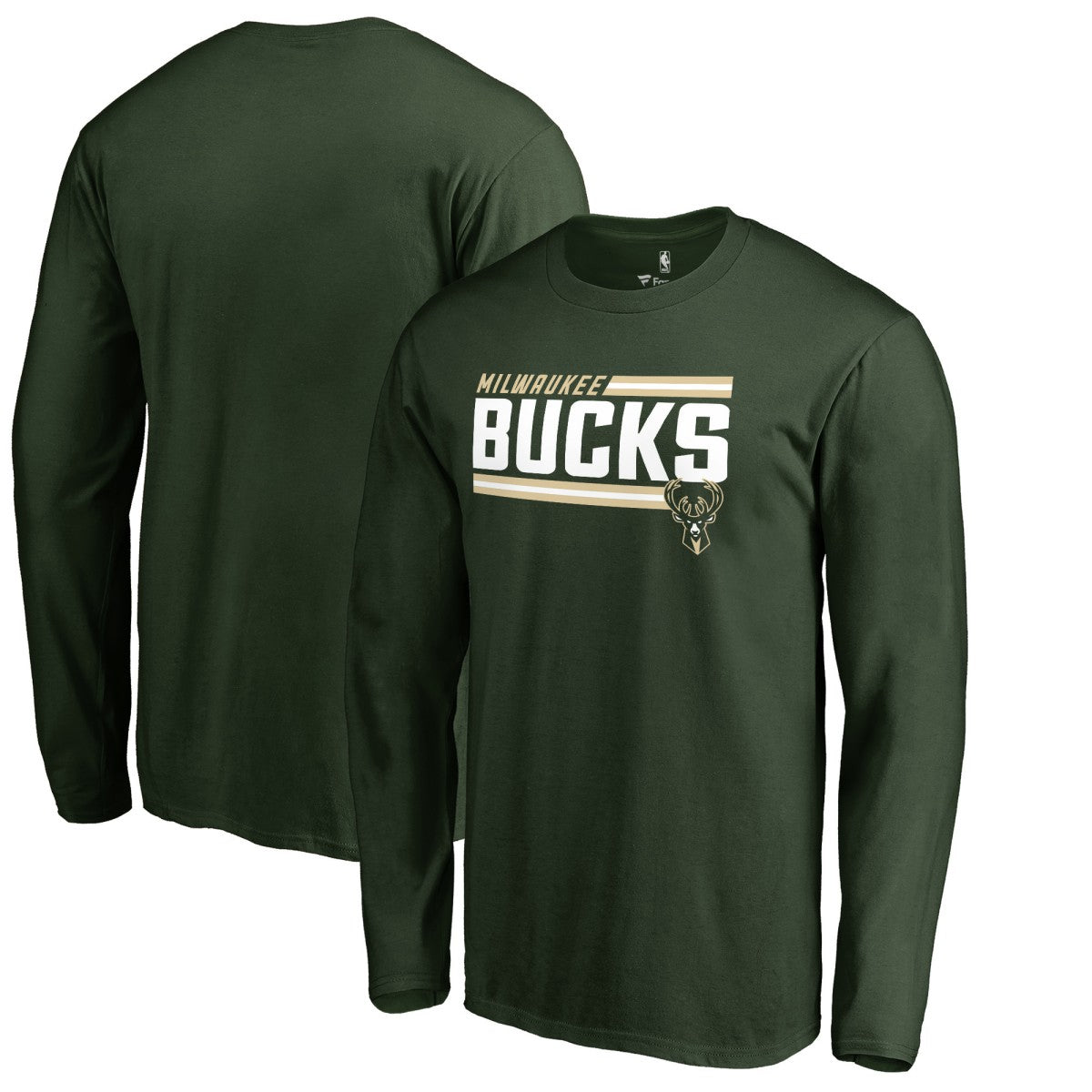 Milwaukee Bucks Onside Stripe Long Sleeve T-Shirt - Hunter Green sale