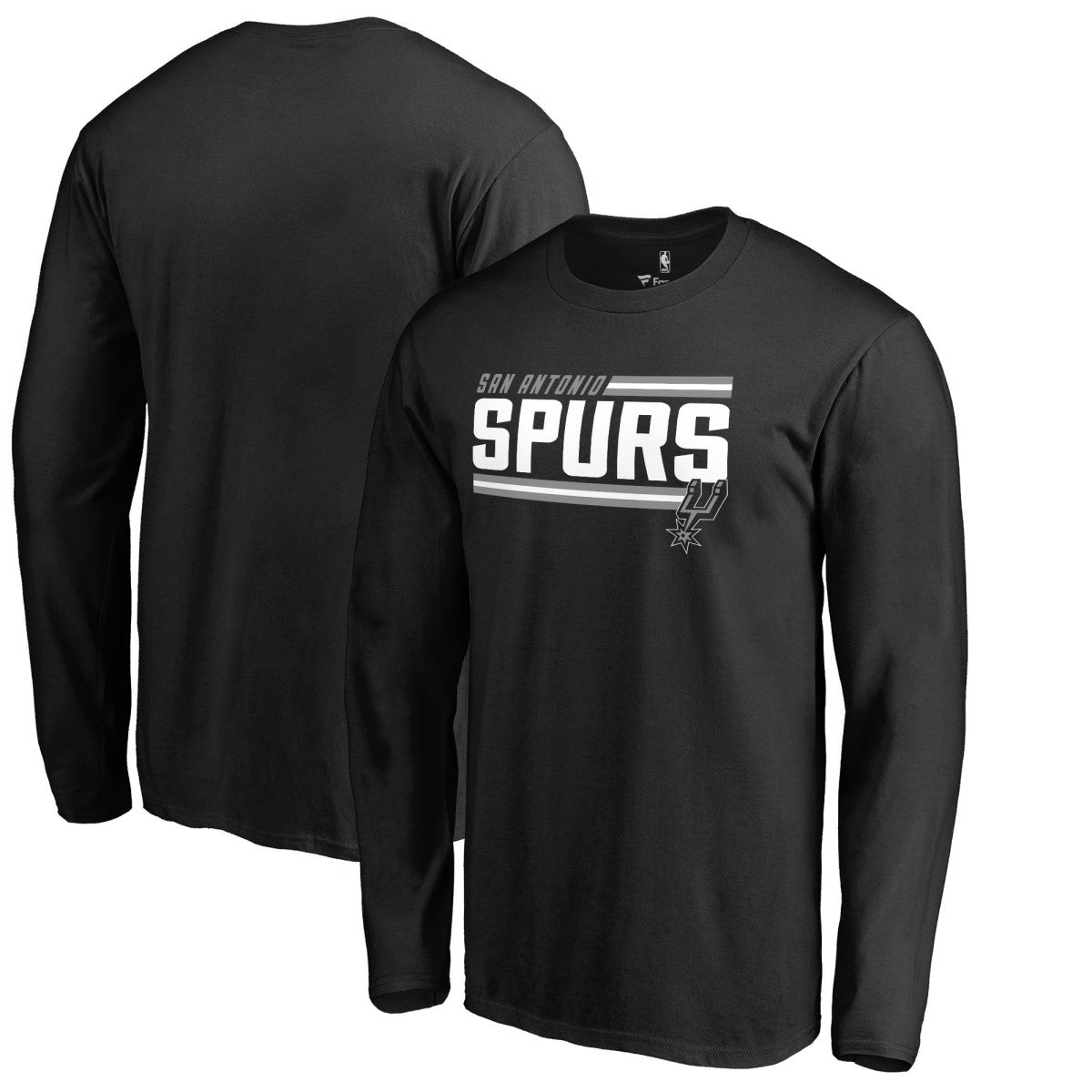 San Antonio Spurs Onside Stripe Long Sleeve T-Shirt - Black online