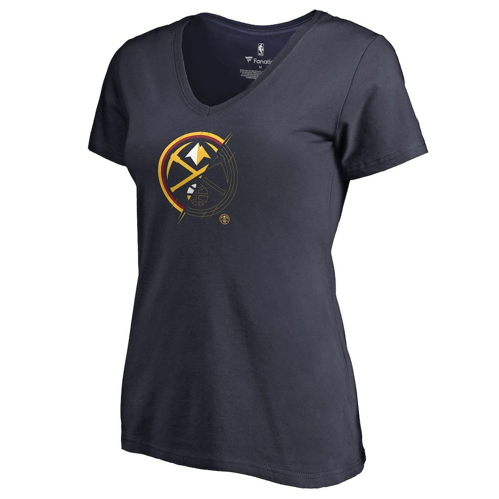 Denver Nuggets Women's X-Ray Slim Fit V-Neck T-Shirt sale - Navy discount