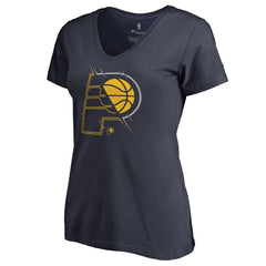 Indiana Pacers Women's X-Ray Slim Fit V-Neck T-Shirt - Navy discount