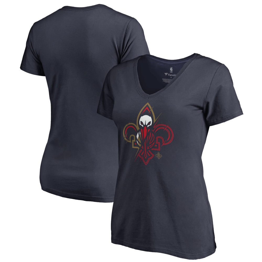 New Orleans Pelicans Women's X-Ray Slim Fit V-Neck T-Shirt - Navy online