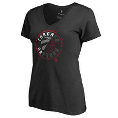 Toronto Raptors Women's X-Ray Slim Fit V-Neck T-Shirt - Black outlet