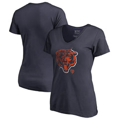 NFL Chicago Bears Women's X-Ray Slim Fit V-Neck T-Shirt