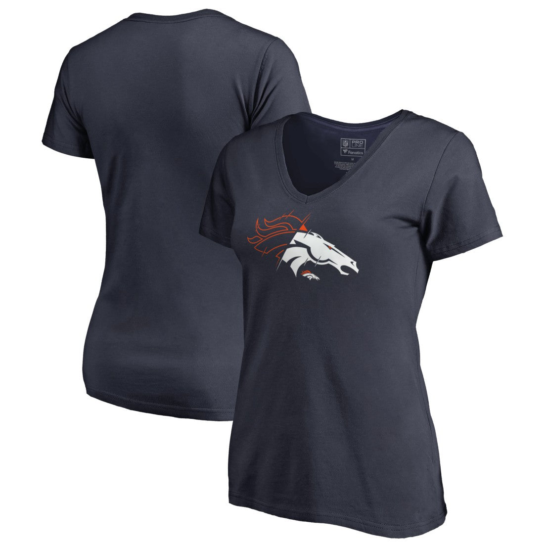 NFL Denver Broncos Women's X-Ray V-Neck T-Shirt