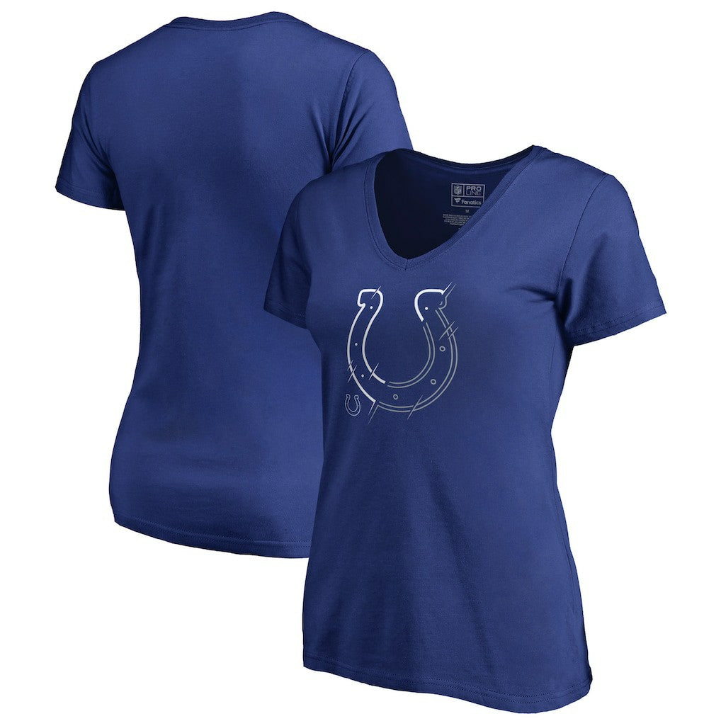 NFL Indianapolis Colts Women's X-Ray Slim Fit V-Neck T-Shirt