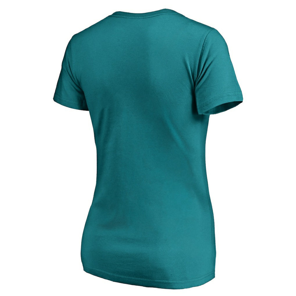NFL Miami Dolphins Women's X-Ray Slim Fit V-Neck T-Shirt