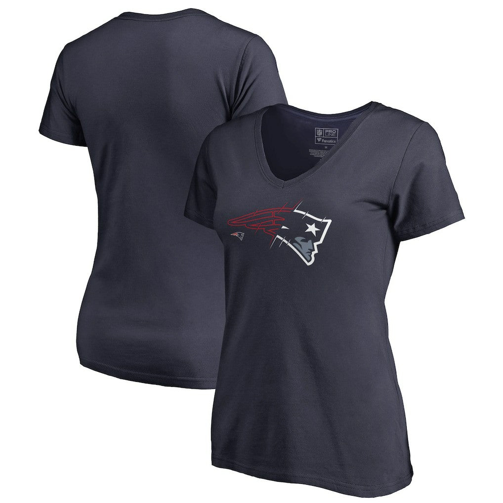 NFL New England Patriots Women's X-Ray V-Neck T-Shirt
