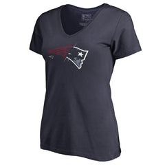 NFL New England Patriots Women's X-Ray V-Neck T-Shirt