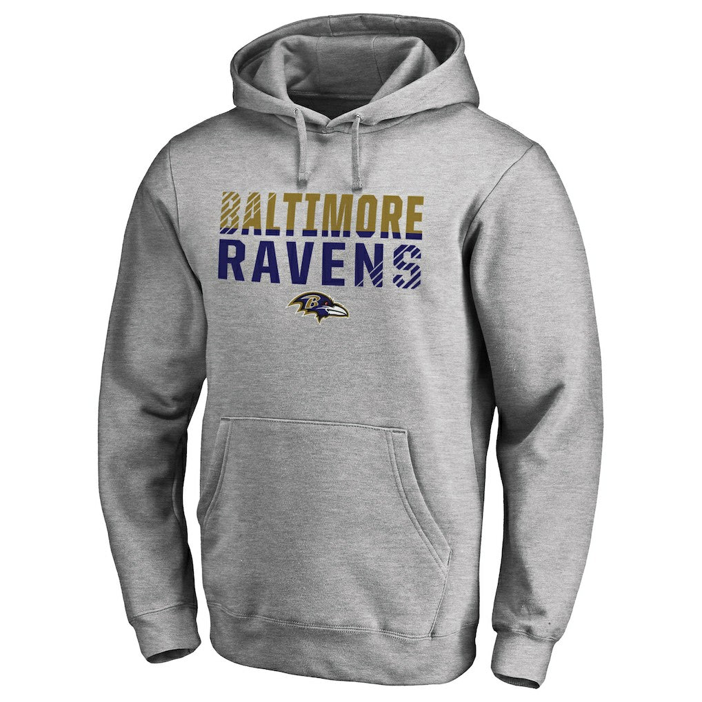 NFL Baltimore Ravens Iconic Collection Fade Out Pullover Hoodie