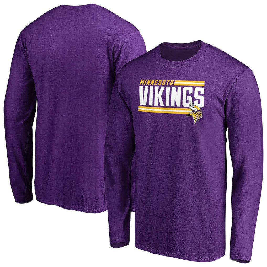 NFL Minnesota Vikings Iconic Collection On Side Stripe Long Sleeve T-Shirt