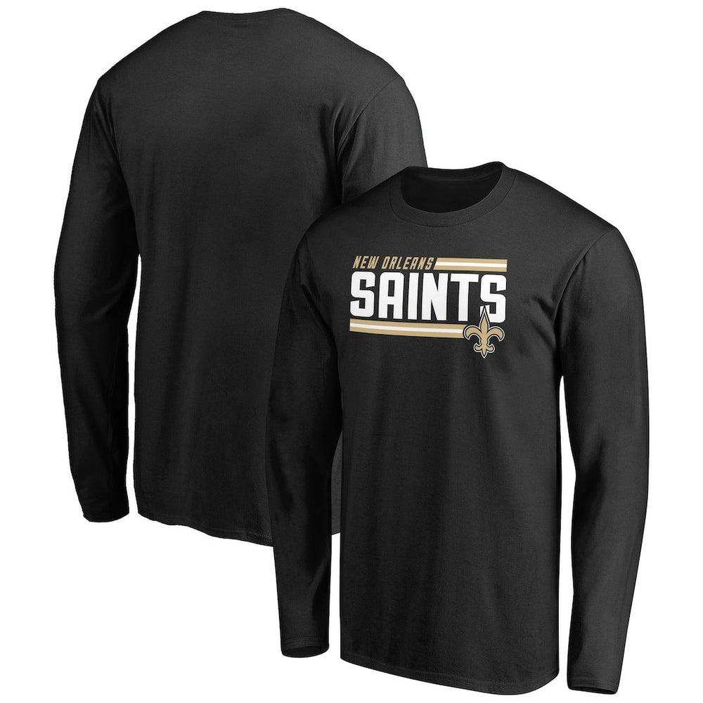 NFL New Orleans Saints Iconic Collection On Side Stripe Long Sleeve T-Shirt