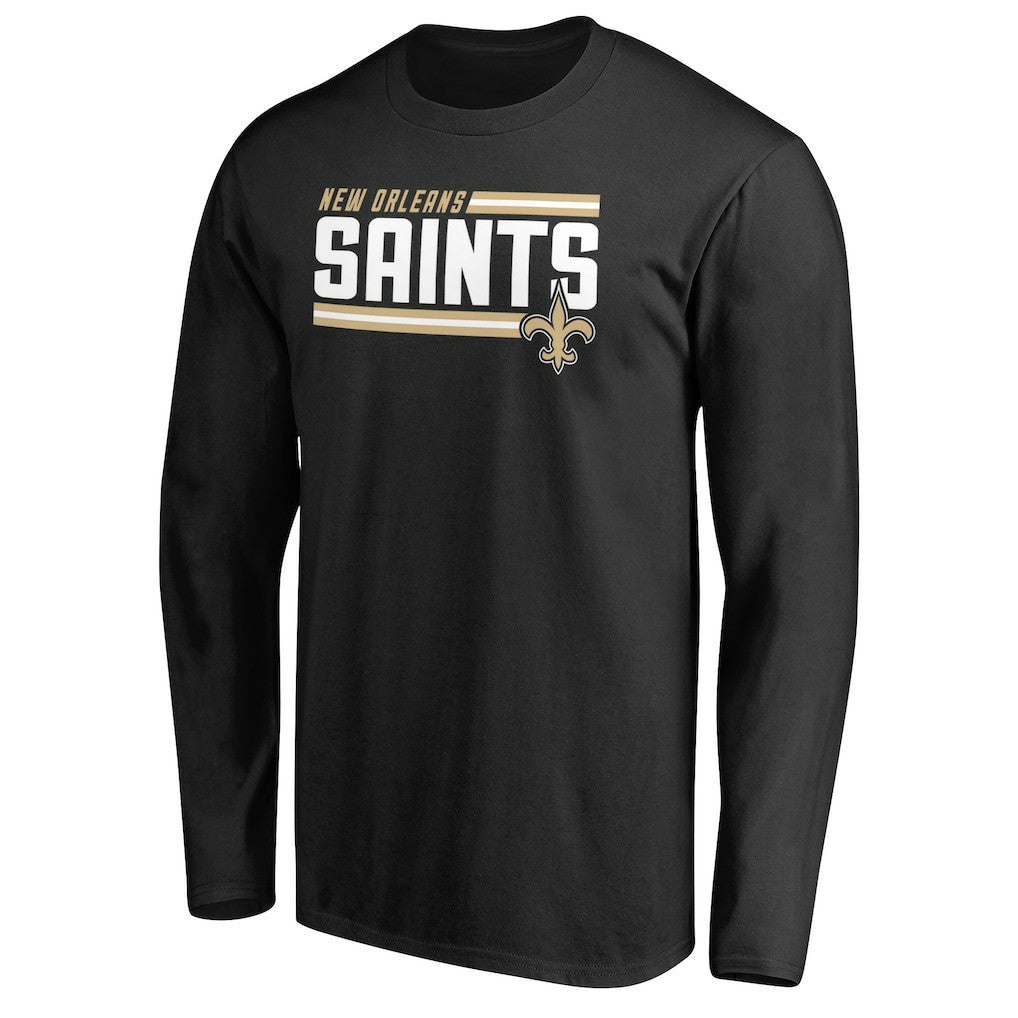 NFL New Orleans Saints Iconic Collection On Side Stripe Long Sleeve T-Shirt
