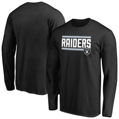 NFL Las Vegas Raiders Iconic Collection On Side Stripe Long Sleeve T-Shirt
