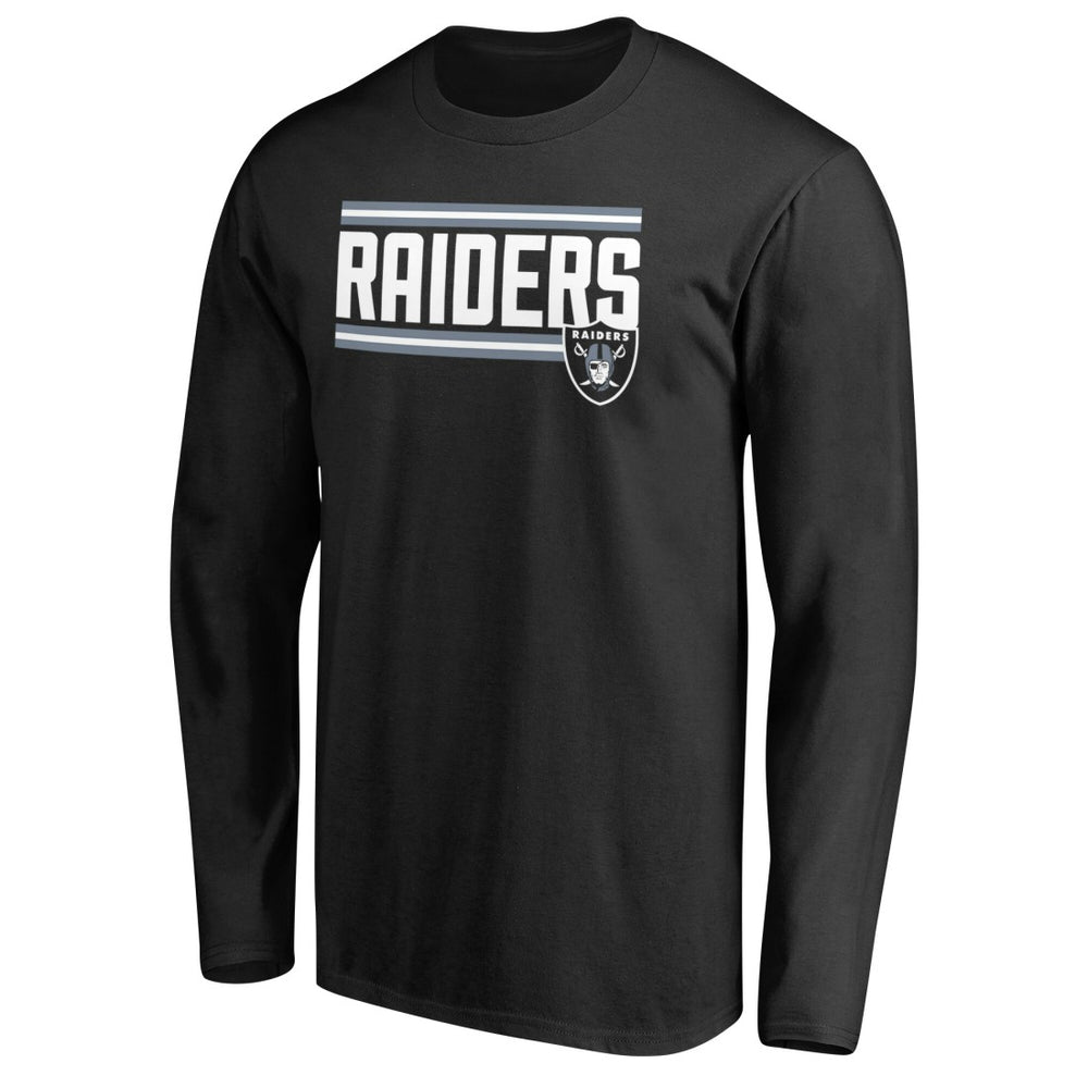 NFL Las Vegas Raiders Iconic Collection On Side Stripe Long Sleeve T-Shirt