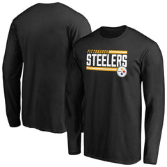 NFL Pittsburgh Steelers Iconic Collection On Side Stripe Long Sleeve T-Shirt