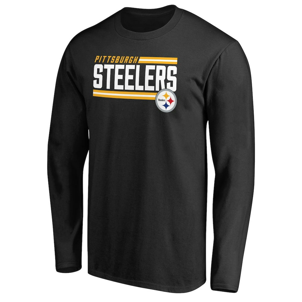 NFL Pittsburgh Steelers Iconic Collection On Side Stripe Long Sleeve T-Shirt