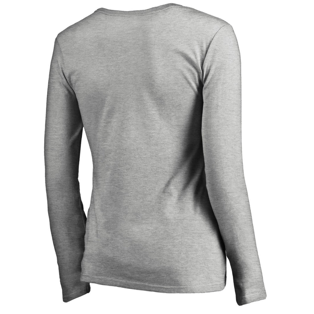 NFL Seattle Seahawks Women's Iconic Collection On Side Stripe Long Sleeve V-Neck T-Shirt