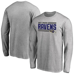 NFL Baltimore Ravens Iconic Collection On Side Stripe Long Sleeve T-Shirt