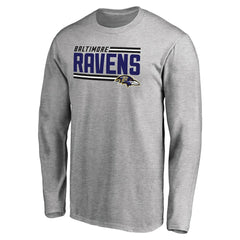 NFL Baltimore Ravens Iconic Collection On Side Stripe Long Sleeve T-Shirt