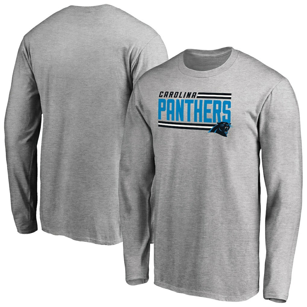 NFL Carolina Panthers Iconic Collection On Side Stripe Long Sleeve T-Shirt