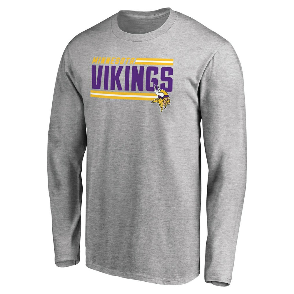 NFL Minnesota Vikings Iconic Collection On Side Stripe Long Sleeve T-Shirt