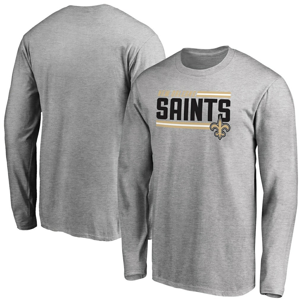 NFL New Orleans Saints Iconic Collection On Side Stripe Long Sleeve T-Shirt