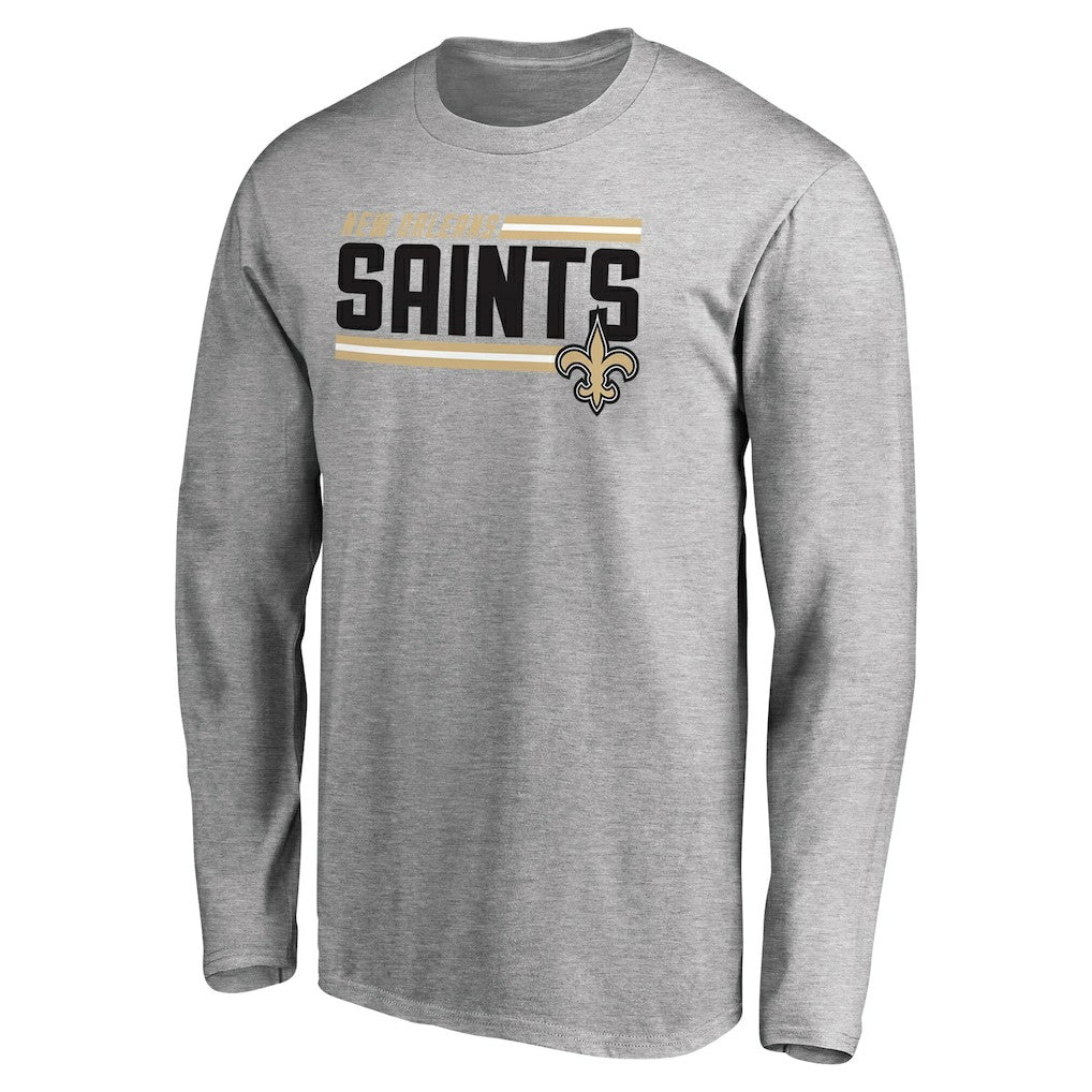 NFL New Orleans Saints Iconic Collection On Side Stripe Long Sleeve T-Shirt