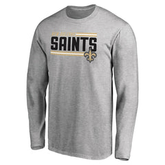 NFL New Orleans Saints Iconic Collection On Side Stripe Long Sleeve T-Shirt