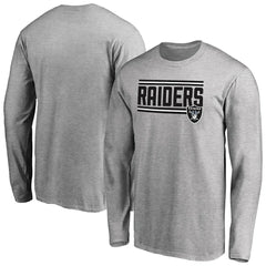 NFL Las Vegas Raiders Iconic Collection On Side Stripe Long Sleeve T-Shirt
