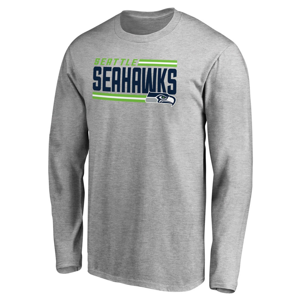 NFL Seattle Seahawks Iconic Collection On Side Stripe Long Sleeve T-Shirt