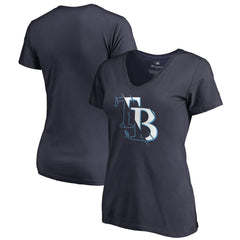 Tampa Bay Rays Women's X-Ray V-Neck T-Shirt - Navy