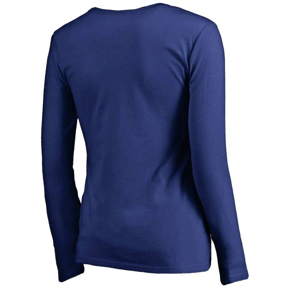 NFL Indianapolis Colts Women's Iconic Collection Script Assist Long Sleeve V-Neck T-Shirt