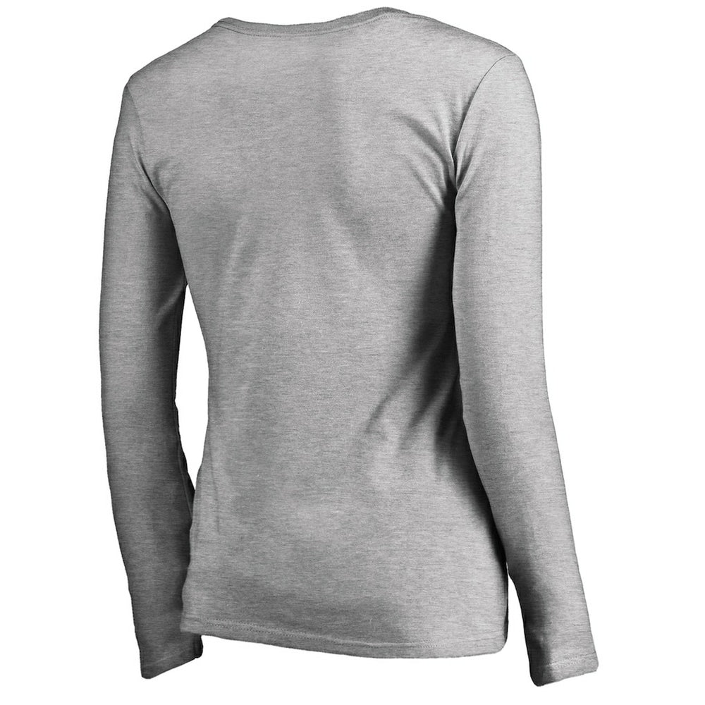 NFL Minnesota Vikings Women's Iconic Collection Script Assist Long Sleeve V-Neck T-Shirt