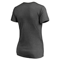 Texas Rangers Women's Win Stripe V-Neck T-Shirt - Ash