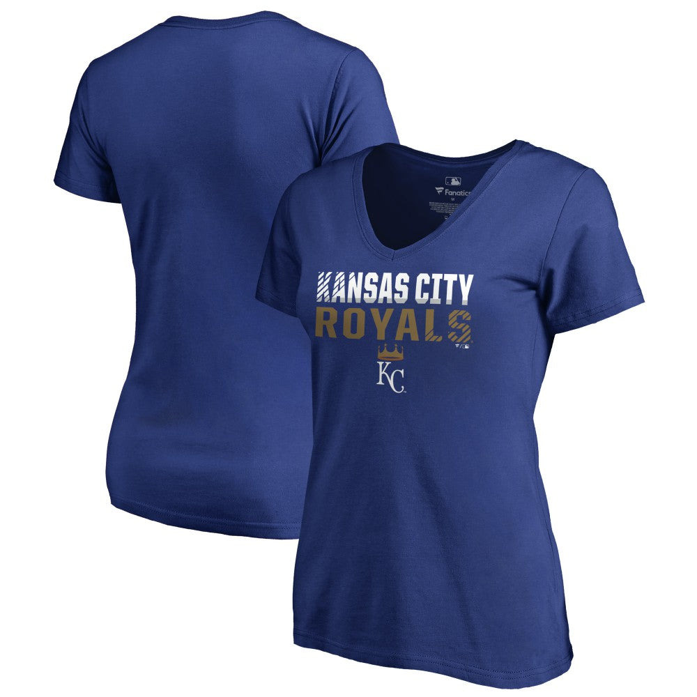 Kansas City Royals Women's Fade Out V-Neck T-Shirt - Royal