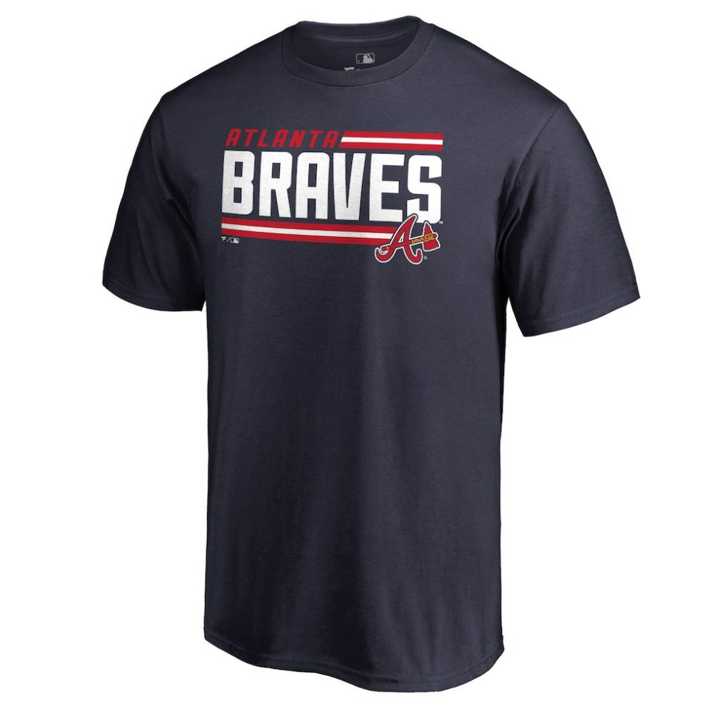 Atlanta Braves Onside Stripe T-Shirt - Navy