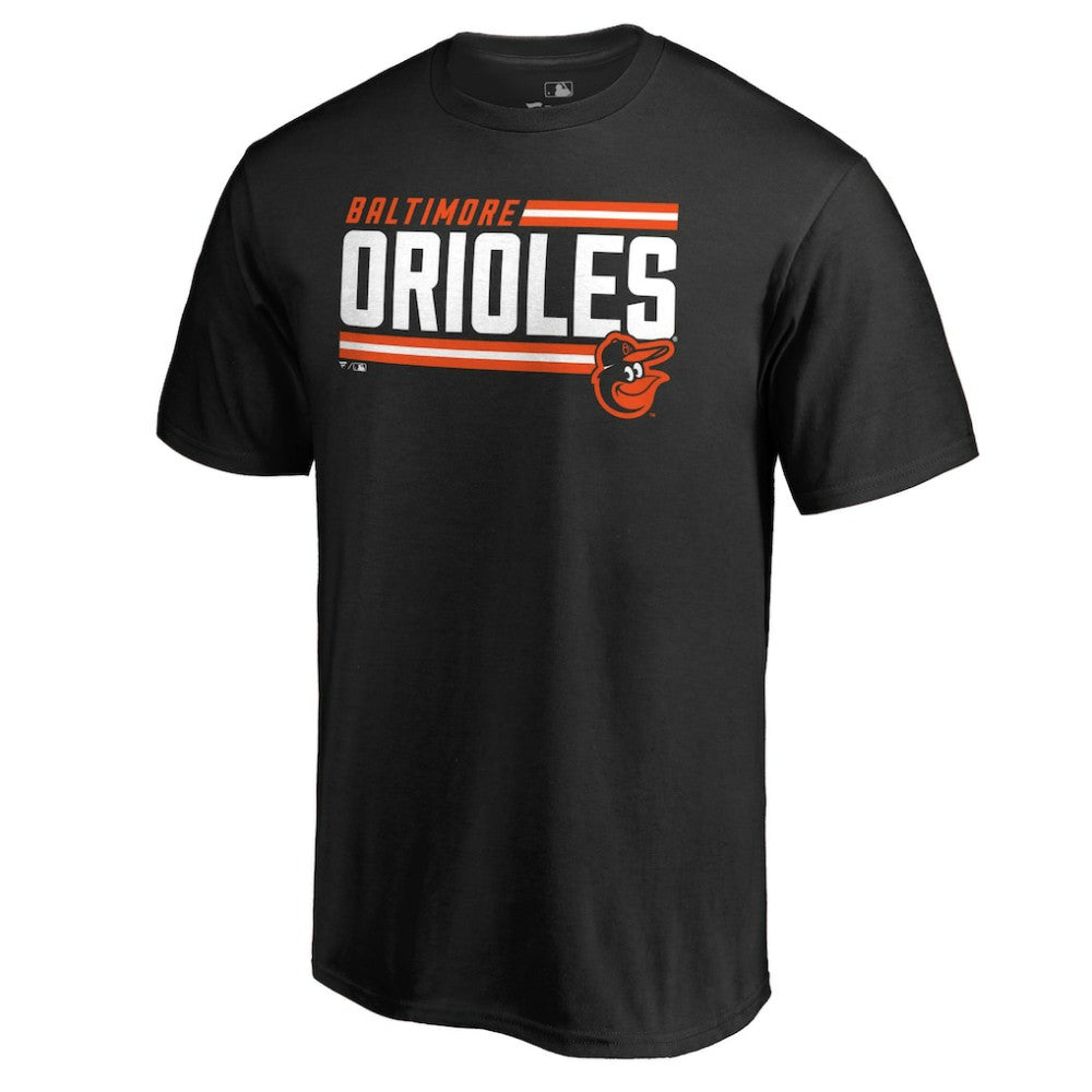 Baltimore Orioles Onside Stripe T-Shirt - Black