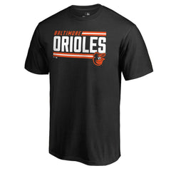 Baltimore Orioles Onside Stripe T-Shirt - Black