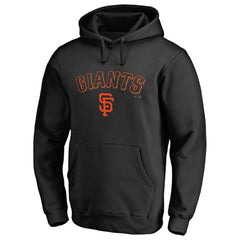 San Francisco Giants Team Lockup Fitted Pullover Hoodie - Black