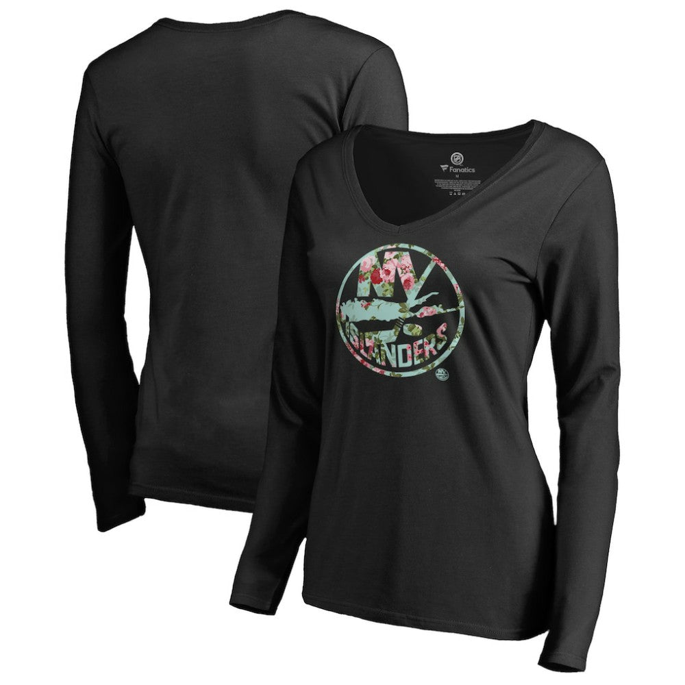 New York Islanders Women's Lovely Long Sleeve V-Neck T-Shirt