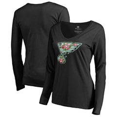 St. Louis Blues Women's Lovely Long Sleeve V-Neck T-Shirt